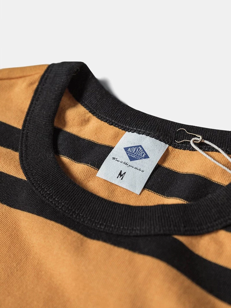Non Stock MFG. CO. NEW ARRIVALS 9.8 Oz IVY Style Striped T-Shirt - Yellow/Black 8 Non Stock MFG. CO. NEW ARRIVALS 9.8 Oz IVY Style Striped T-Shirt - Yellow/Black