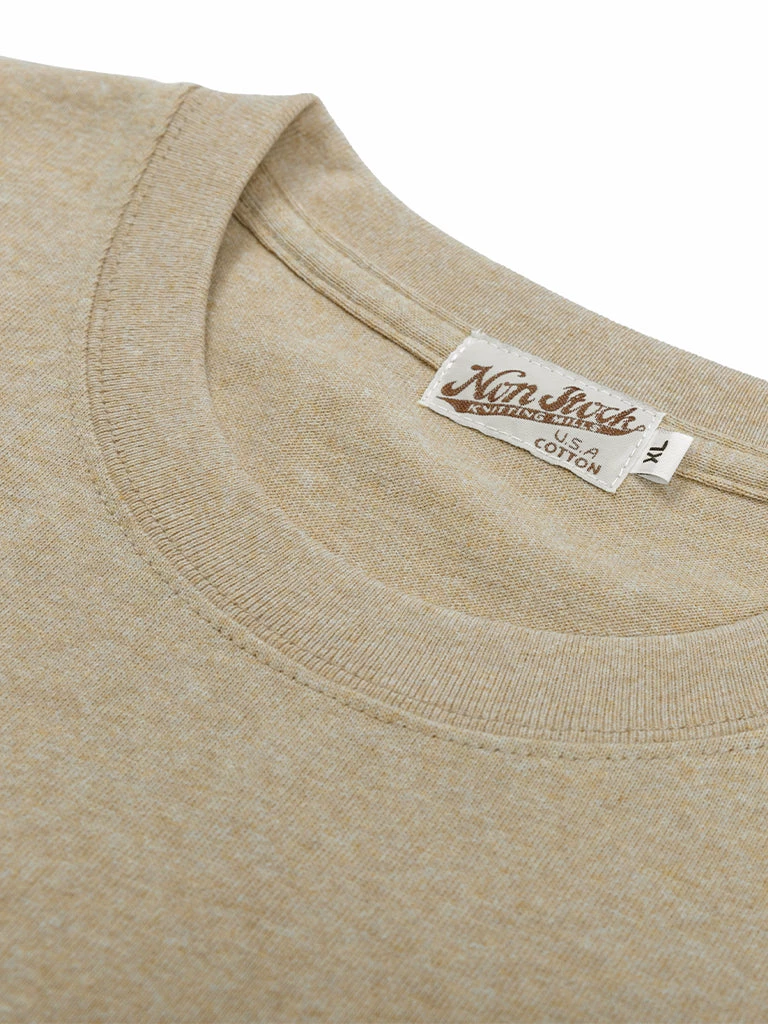 Non Stock MFG. CO. 9 Oz Cotton Tubular T-Shirt - Khaki 5 Non Stock MFG. CO. 9 Oz Cotton Tubular T-Shirt - Khaki