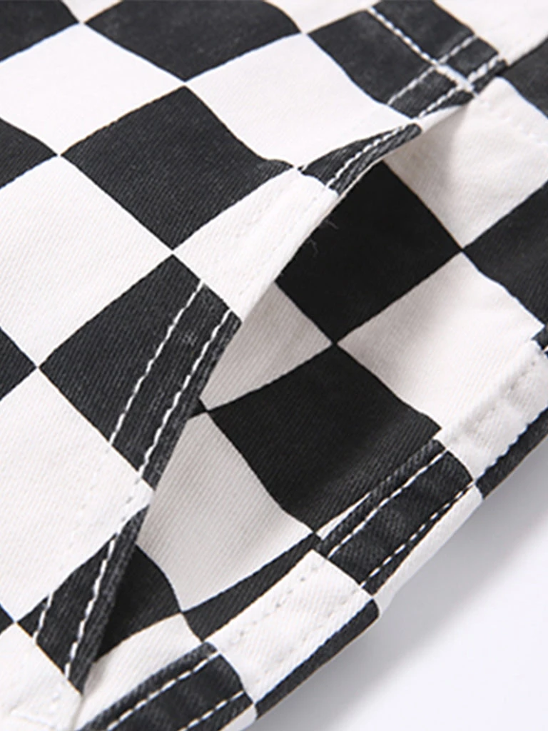 Bob Dong Check Flag Racing Track Shorts BOTTOMS 7 Bob Dong Check Flag Racing Track Shorts BOTTOMS