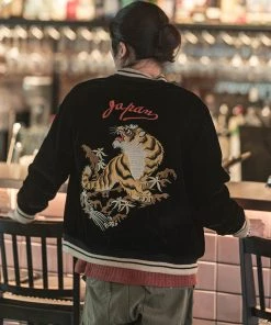 Non Stock MFG. CO. 1950s Reversible Acetate Souvenir Jacket - Falcon × Tiger NEW ARRIVALS