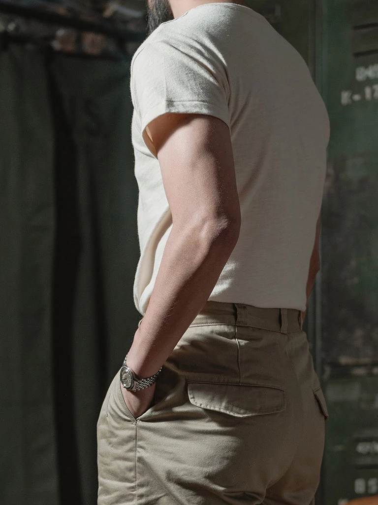 Bronson MFG. CO. 1940s USN Crew Slub Cotton T-Shirt TOPS 6 Bronson MFG. CO. 1940s USN Crew Slub Cotton T-Shirt TOPS