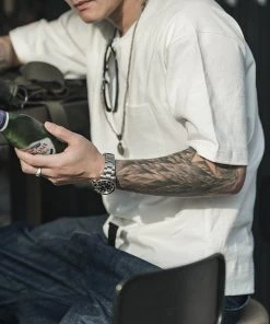 Non Stock MFG. CO. 9.8 Oz Cotton Classic Pocket T-Shirt - White TOPS 17 Non Stock MFG. CO. 9.8 Oz Cotton Classic Pocket T-Shirt - White TOPS