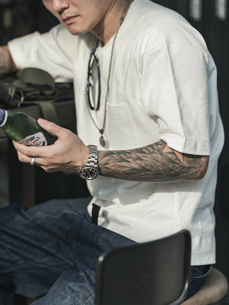 Non Stock MFG. CO. 9.8 Oz Cotton Classic Pocket T-Shirt - White TOPS 6 Non Stock MFG. CO. 9.8 Oz Cotton Classic Pocket T-Shirt - White TOPS