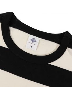 Non Stock MFG. CO. Heavyweight Cotton Wide Striped T-Shirt - Black 20 Non Stock MFG. CO. Heavyweight Cotton Wide Striped T-Shirt - Black