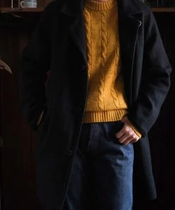 Remains Clothing Wool-Twill Tweed Coat