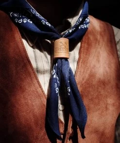 Old Selling Leather Leather Bandana Slide