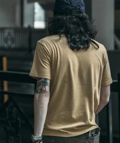 Non Stock MFG. CO. Vintage Roosevelt Track Print Short Sleeve T-Shirt - Ginger June 2022