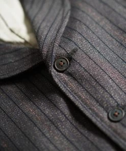 Annual Ring BEST SELLERS 1920s French Salt & Pepper Striped Chambray Vest