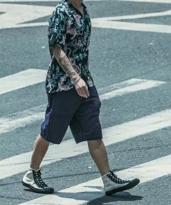 Non Stock MFG. CO. NEW ARRIVALS Ukiyo-e Tiger & Bamboo Pattern Aloha Shirt - Black