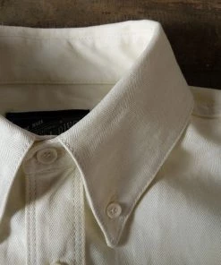 Annual Ring White Cotton-Linen Button-Down Shirt BEST SELLERS