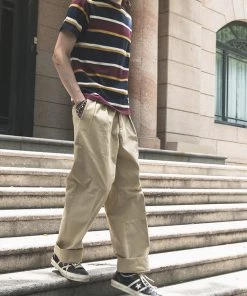 Non Stock MFG. CO. 1930s IVY Style Double Pleated Chino Trousers - Khaki May 2022 18 Non Stock MFG. CO. 1930s IVY Style Double Pleated Chino Trousers - Khaki May 2022