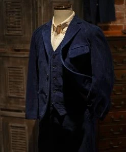 Annual Ring BEST SELLERS 1920s French Indigo Corduroy Suit Jacket