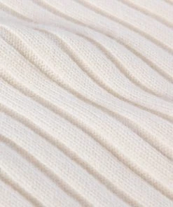 Annual Ring Merino Wool Roll Neck Sweater - White