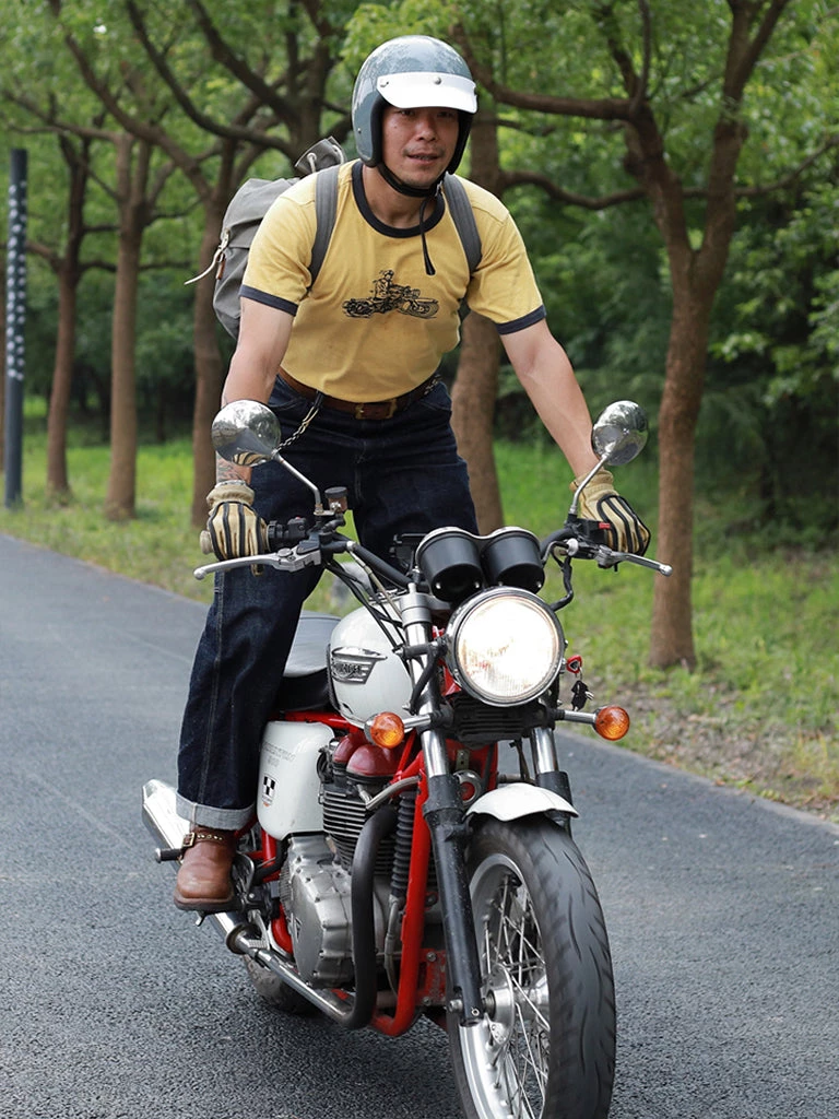 Non Stock MFG. CO. NEW ARRIVALS Retro Rider Motorcycle T-Shirt - Ginger 7 Non Stock MFG. CO. NEW ARRIVALS Retro Rider Motorcycle T-Shirt - Ginger