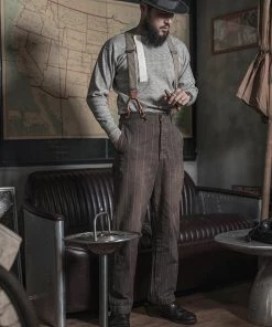 Bronson MFG. CO. 14 Oz Side Closing Henley T-Shirt - Gray