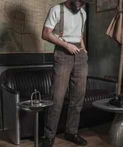 Bronson MFG. CO. TOPS 11 Oz Retro Ribbed Cotton Henley T-Shirt - White