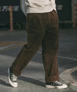 Non Stock MFG. CO. BOTTOMS 12.5 Oz 8 Wale Corduroy Trousers - Brown
