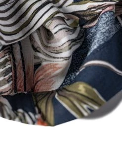 Non Stock MFG. CO. Plants & Flowers Pattern Aloha Shirt - Navy