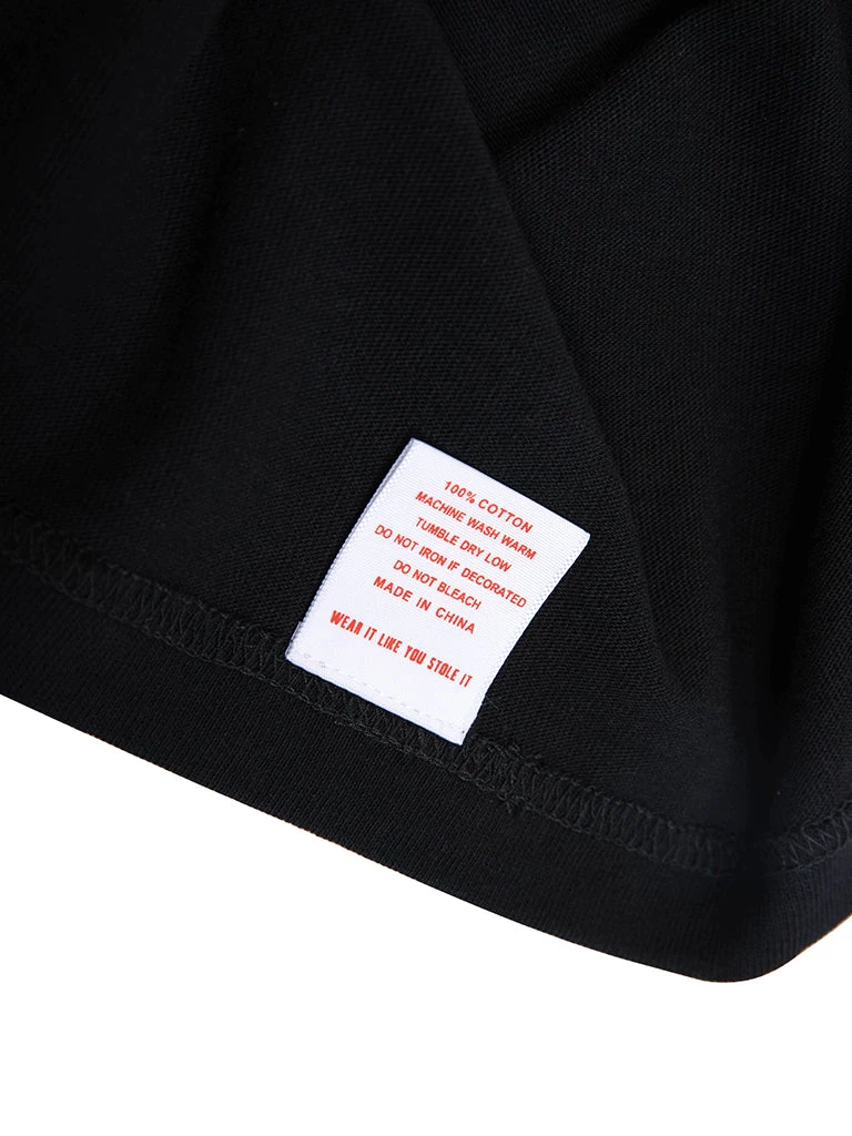 Non Stock MFG. CO. TOPS 9 Oz Cotton Tubular T-Shirt - Black 14 Non Stock MFG. CO. TOPS 9 Oz Cotton Tubular T-Shirt - Black