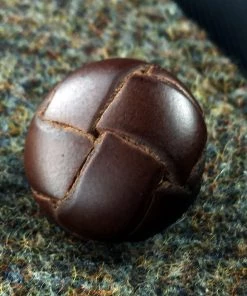 Annual Ring Greyish-Green Herringbone Tweed Vest