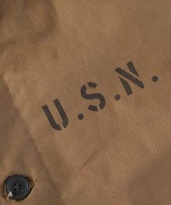 Non Stock MFG. CO. 1940s US Navy N-1 Deck Jacket - Faux Fur Inner - Khaki
