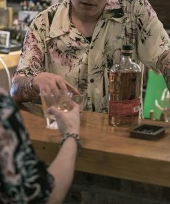 Non Stock MFG. CO. Ukiyo-e Tiger & Bamboo Pattern Aloha Shirt - Light Green NEW ARRIVALS