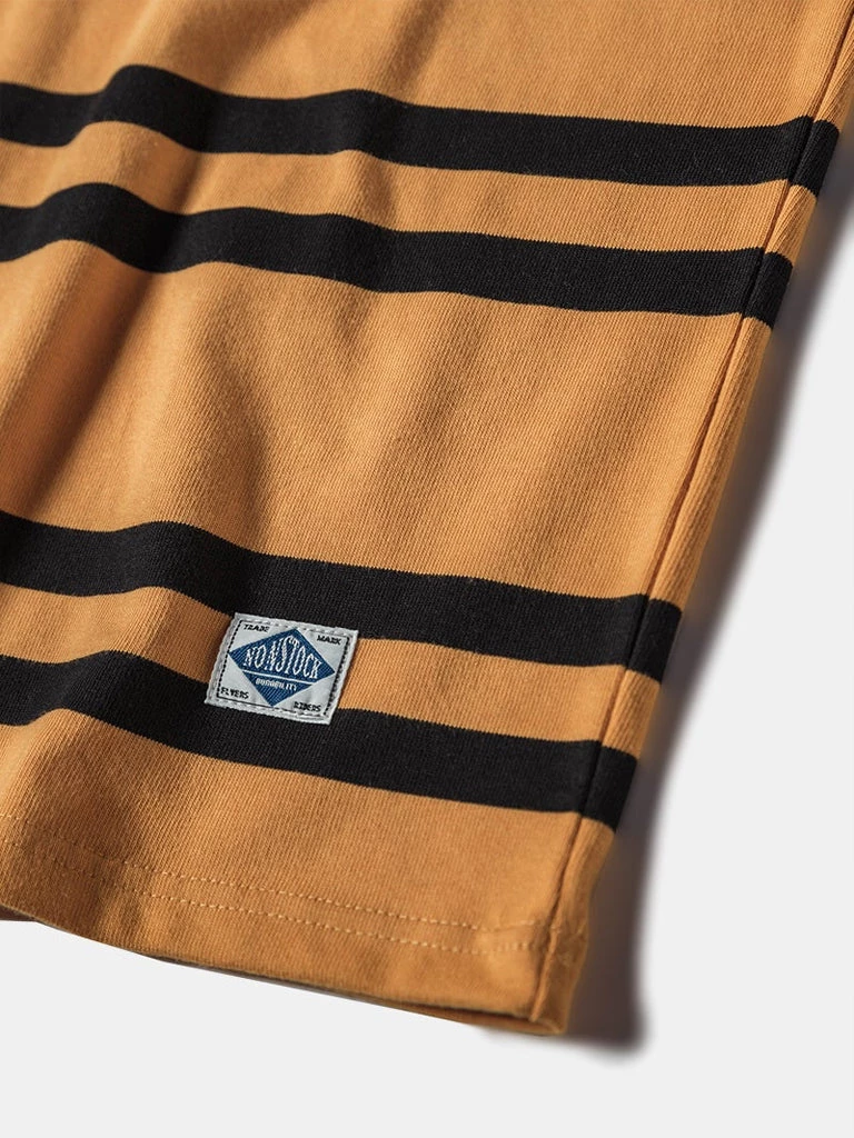 Non Stock MFG. CO. NEW ARRIVALS 9.8 Oz IVY Style Striped T-Shirt - Yellow/Black 9 Non Stock MFG. CO. NEW ARRIVALS 9.8 Oz IVY Style Striped T-Shirt - Yellow/Black