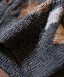 Annual Ring Shetland Wool Argyle Sweater Vest TOPS