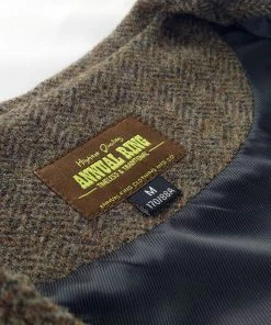Annual Ring Greyish-Green Herringbone Tweed Vest