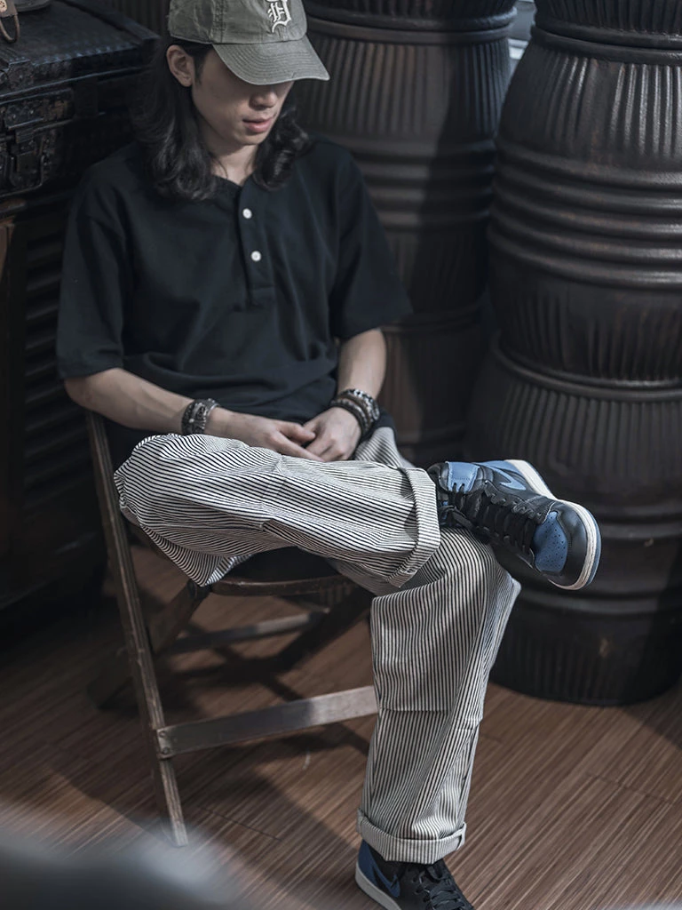 Non Stock MFG. CO. Loose Climbers' Pants - Stripe May 2022 5 Non Stock MFG. CO. Loose Climbers' Pants - Stripe May 2022