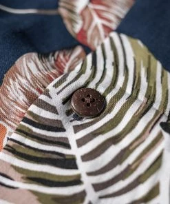 Non Stock MFG. CO. Plants & Flowers Pattern Aloha Shirt - Navy