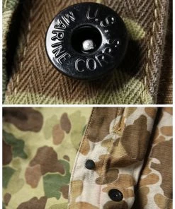 Bronson MFG. CO. TOPS WWII USMC Type P-44 HBT Duck Hunter Camo Jacket 20 Bronson MFG. CO. TOPS WWII USMC Type P-44 HBT Duck Hunter Camo Jacket