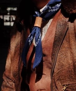 Old Selling Leather Leather Bandana Slide