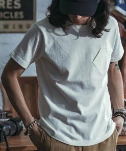 Bronson MFG. CO. 1930s Slanted Pocket Tubular T-Shirt - White BEST SELLERS 18 Bronson MFG. CO. 1930s Slanted Pocket Tubular T-Shirt - White BEST SELLERS