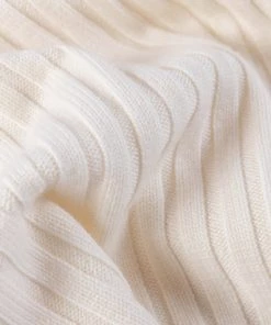 Annual Ring Merino Wool Roll Neck Sweater - White