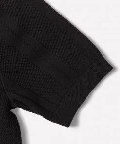 Annual Ring Retro Knitted Jacquard Polo Shirt - Black May 2022 25 Annual Ring Retro Knitted Jacquard Polo Shirt - Black May 2022