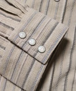 Annual Ring TOPS 1950s 8 Oz Striped Corduroy Western Shirt 21 Annual Ring TOPS 1950s 8 Oz Striped Corduroy Western Shirt