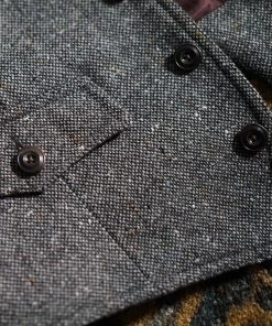 Annual Ring Coloured Speckle Tweed Safari Vest