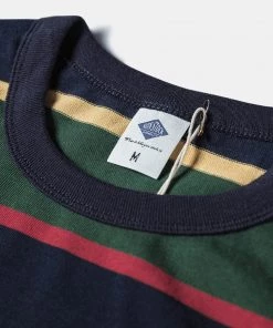 Non Stock MFG. CO. 9.8 Oz IVY Style Striped T-Shirt - Navy/Green