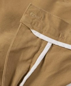 Non Stock MFG. CO. May 2022 1930s IVY Style Double Pleated Chino Trousers - Yellow