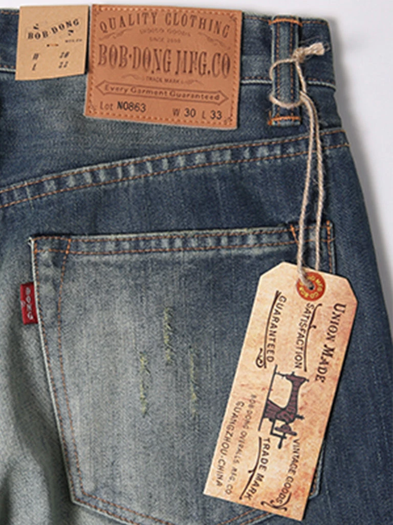 Bob Dong Lot N0863 Vintage Style 14 Oz Straight Fit Selvedge Denim Jeans 9 Bob Dong Lot N0863 Vintage Style 14 Oz Straight Fit Selvedge Denim Jeans