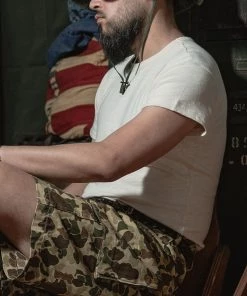 Bronson MFG. CO. 1940s USN Crew Slub Cotton T-Shirt TOPS 25 Bronson MFG. CO. 1940s USN Crew Slub Cotton T-Shirt TOPS