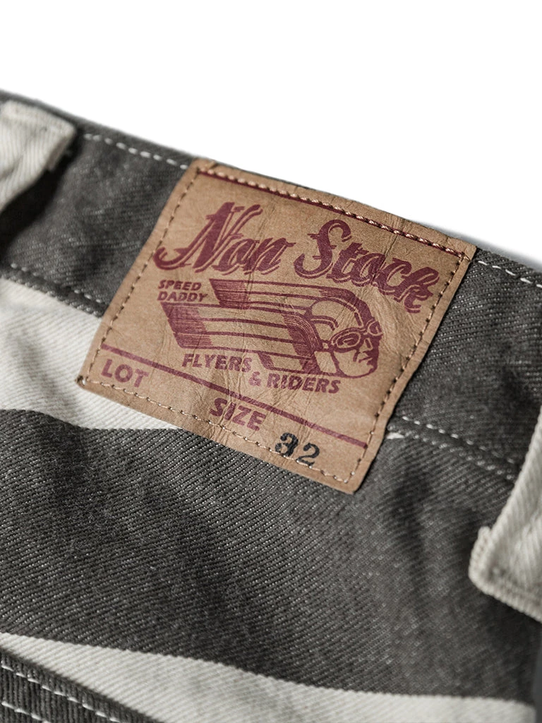 Non Stock MFG. CO. 11.5 Oz Heavyweight Wide Striped Prisoner Shorts 16 Non Stock MFG. CO. 11.5 Oz Heavyweight Wide Striped Prisoner Shorts