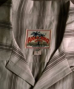 Annual Ring Yarn-Dyed Dobby Open Collar Shirt