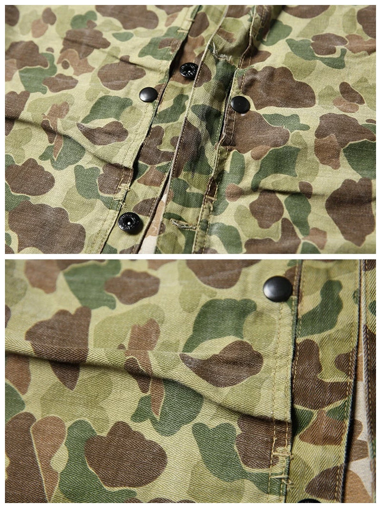 Bronson MFG. CO. TOPS WWII USMC Type P-44 HBT Duck Hunter Camo Jacket 9 Bronson MFG. CO. TOPS WWII USMC Type P-44 HBT Duck Hunter Camo Jacket