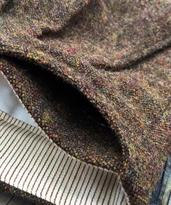 Annual Ring BEST SELLERS British Retro Brown Tweed Double Pleated Trousers 29 Annual Ring BEST SELLERS British Retro Brown Tweed Double Pleated Trousers
