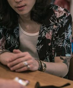 Non Stock MFG. CO. NEW ARRIVALS Ukiyo-e Tiger & Bamboo Pattern Aloha Shirt - Black