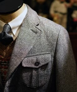 Annual Ring Coloured Speckle Tweed Safari Jacket TOPS 28 Annual Ring Coloured Speckle Tweed Safari Jacket TOPS