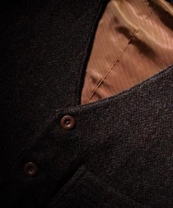 Annual Ring Chocolate Brown Tweed Hunting Vest