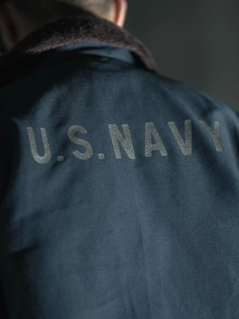 Bronson MFG. CO. TOPS 1943 US Navy 1st N-1 Woolen Deck Jacket - Navy Stencil 7 Bronson MFG. CO. TOPS 1943 US Navy 1st N-1 Woolen Deck Jacket - Navy Stencil